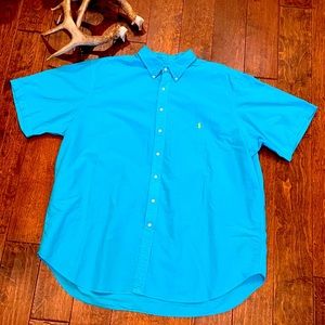 Men’s Polo by Ralph Lauren short sleeved button down shirt in 3XLT Tall EUC